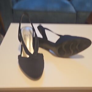 Impo Black Slingback Heels